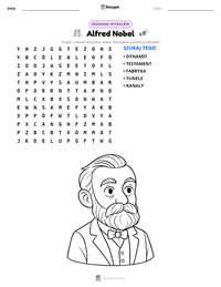 Podgląd drukowalnego arkusza ćwiczeń Alfred Nobel