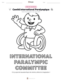 Aperçu de la feuille de travail imprimable Comité International Paralympique