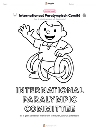 Internationaal Paralympisch Comité afdrukbare werkblad voorbeeld