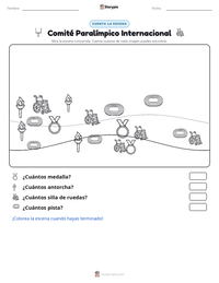 Vista previa de la hoja de trabajo imprimible de Comité Paralímpico Internacional