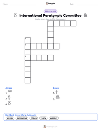 International Paralympic Committee printable worksheet preview