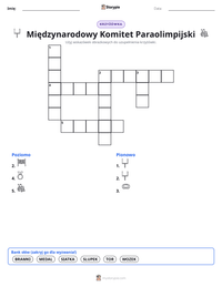 Podgląd drukowalnego arkusza ćwiczeń Międzynarodowy Komitet Paraolimpijski