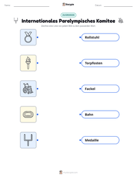 Internationales Paralympisches Komitee druckbare Arbeitsblatt Vorschau