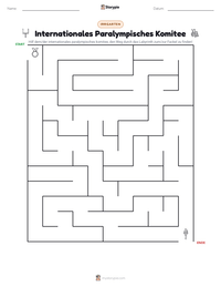 Internationales Paralympisches Komitee druckbare Arbeitsblatt Vorschau