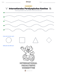 Internationales Paralympisches Komitee druckbare Arbeitsblatt Vorschau