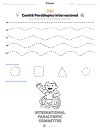 Vista previa de la hoja de trabajo imprimible de Comité Paralímpico Internacional