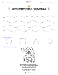 Aperçu de la feuille de travail imprimable Comité International Paralympique