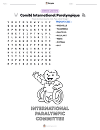 Aperçu de la feuille de travail imprimable Comité International Paralympique