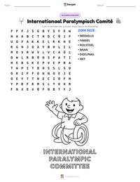 Internationaal Paralympisch Comité afdrukbare werkblad voorbeeld