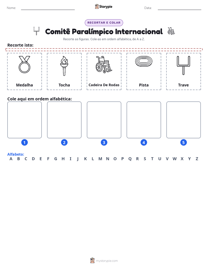 Recortar & Colar Alfabeto