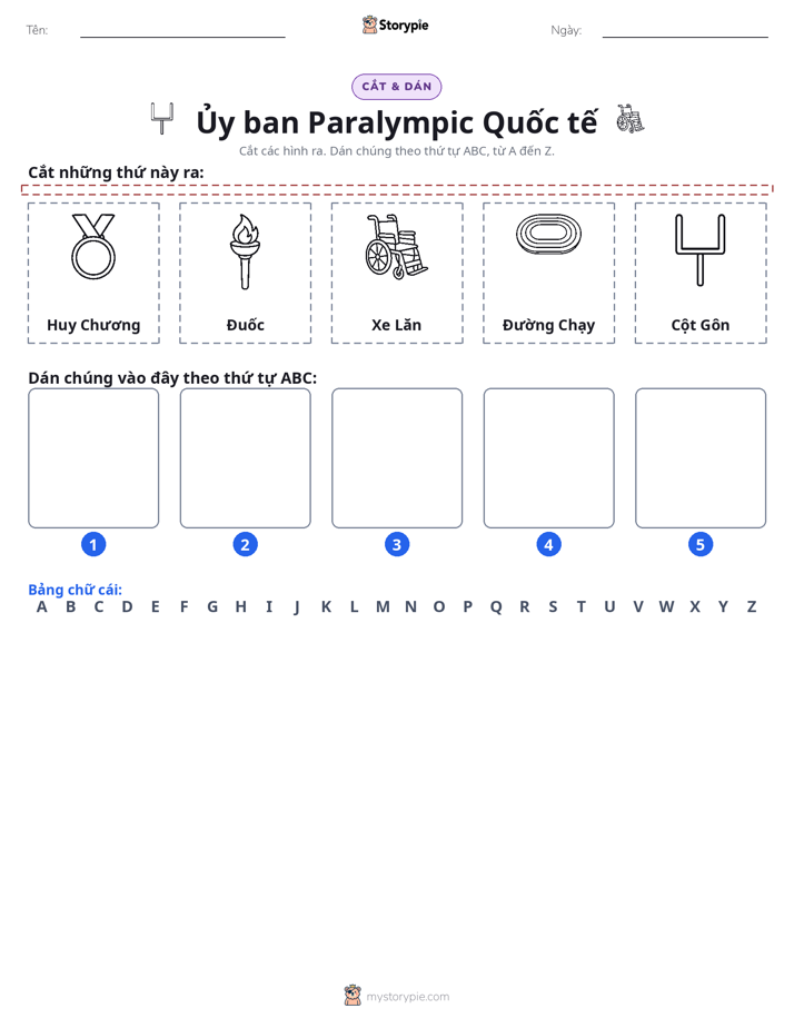 Cắt & Dán Chữ Cái