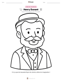 Aperçu de la feuille de travail imprimable Henry Dunant