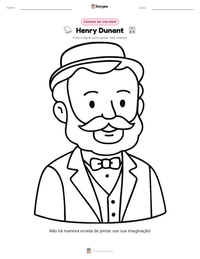 Prévia da folha de atividades imprimível Henry Dunant