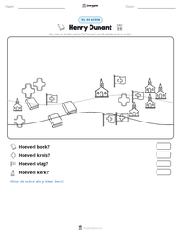 Henry Dunant afdrukbare werkblad voorbeeld