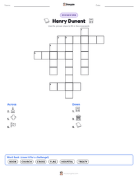 Henry Dunant printable worksheet preview