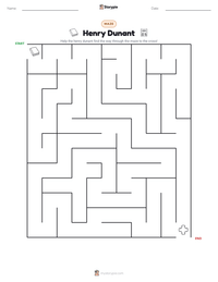 Henry Dunant printable worksheet preview