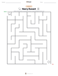 Vista previa de la hoja de trabajo imprimible de Henry Dunant