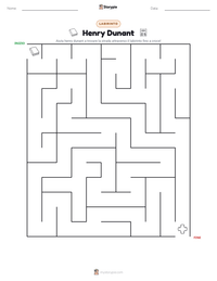 Anteprima della scheda stampabile di Henry Dunant