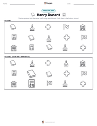 Henry Dunant printable worksheet preview