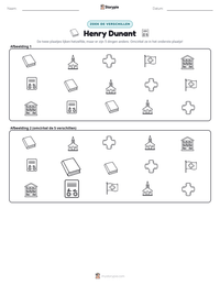 Henry Dunant afdrukbare werkblad voorbeeld