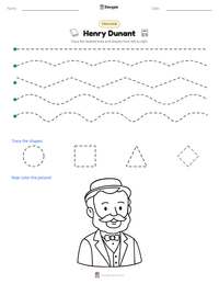 Henry Dunant printable worksheet preview