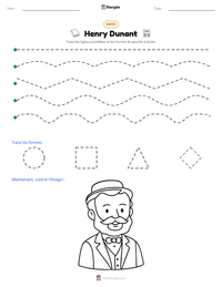 Aperçu de la feuille de travail imprimable Henry Dunant