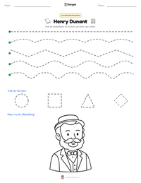 Henry Dunant afdrukbare werkblad voorbeeld