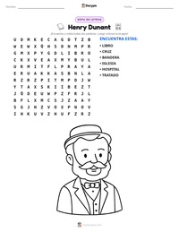 Vista previa de la hoja de trabajo imprimible de Henry Dunant