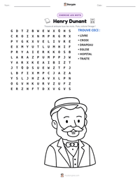 Aperçu de la feuille de travail imprimable Henry Dunant