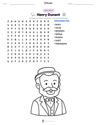 Prabaca lembar kerja cetak Henry Dunant