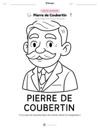 Aperçu de la feuille de travail imprimable Pierre de Coubertin