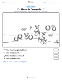 Pierre de Coubertin druckbare Arbeitsblatt Vorschau