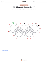 Anteprima della scheda stampabile di Pierre de Coubertin