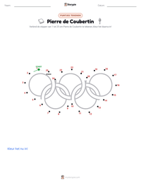 Pierre de Coubertin afdrukbare werkblad voorbeeld