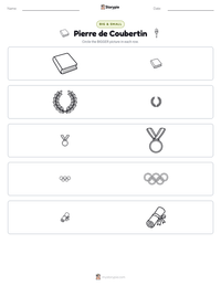 Pierre de Coubertin printable worksheet preview