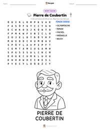 Pierre de Coubertin druckbare Arbeitsblatt Vorschau