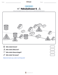 Nebukadnezar II. druckbare Arbeitsblatt Vorschau