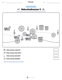 Nebuchadnezzar II printable worksheet preview