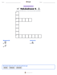 Nebukadnezar II. druckbare Arbeitsblatt Vorschau