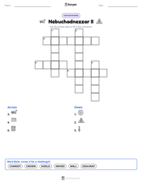 Nebuchadnezzar II printable worksheet preview