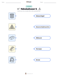 Nebukadnezar II. druckbare Arbeitsblatt Vorschau