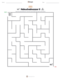 Nebuchadnezzar II printable worksheet preview