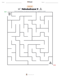 Nebukadnezar II afdrukbare werkblad voorbeeld