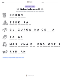 Podgląd drukowalnego arkusza ćwiczeń Nabuchodonozor II