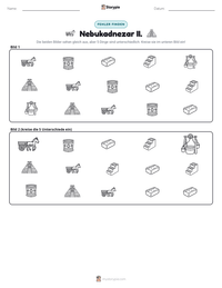 Nebukadnezar II. druckbare Arbeitsblatt Vorschau