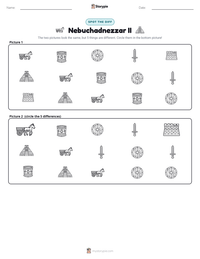 Nebuchadnezzar II printable worksheet preview