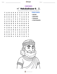 Nebukadnezar II. druckbare Arbeitsblatt Vorschau