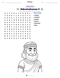 Nebuchadnezzar II printable worksheet preview