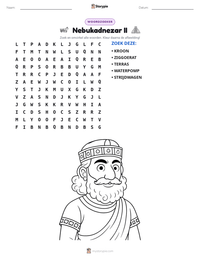 Nebukadnezar II afdrukbare werkblad voorbeeld