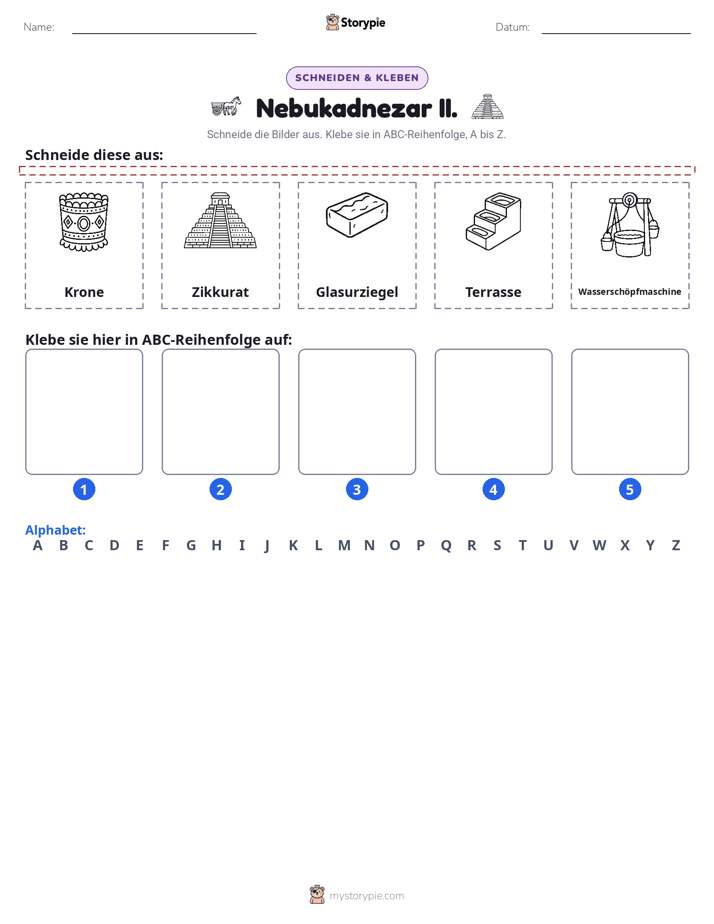 Schneiden & Einfügen Alphabet